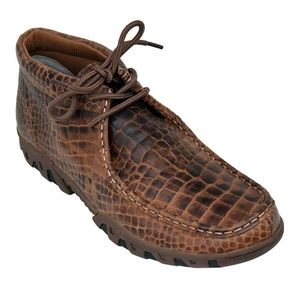 Ferrini Rogue croc embossed moccasins